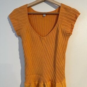 Vintage J Jill Orange Ribbed Knit Top